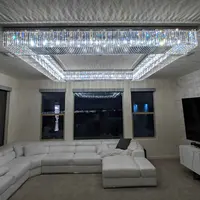 Plafonnier LED carré k9 en cristal, design moderne, éclairage d'intérieur, luminaire de plafond, idéal pour une villa, un banquet, collection