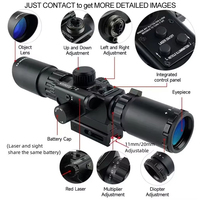 Lunette de visée optique 3.5-10x40IR avec illumination rouge et viseur laser rouge, montage sur rail 22mm/11mm, pour la chasse