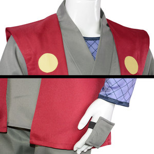 Costume de Cosplay Jiraiya pour hommes, tenue de Ninja, gilet rouge, pantalon gris avec bandeau pour jeu de rôle - Product Image 5