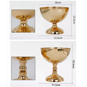 고급 금속 꽃병 철제 골드 화병 테이블 센터피스 가정 호텔 웨딩 프리미엄 테이블 장식 - Product Image 5