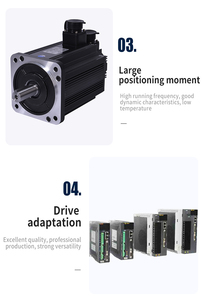 มอเตอร์และไดรเวอร์ 750w 1kw 3kw 3 เฟส CNC Ac130 มอเตอร์สำหรับเครื่องกลึงซีเอ็นซี - Product Image 6