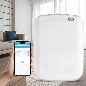 Diffuseur d'huiles essentielles intelligent sans eau, humidificateur et purificateur d'air portable sur pied, compatible avec contrôle par application - Product Image 1