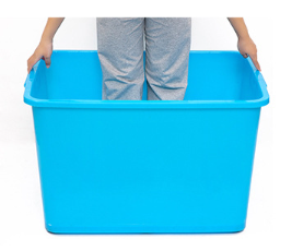 Grandes boîtes de rangement en <span class=keywords><strong>plastique</strong></span> transparent robuste avec couvercle, <span class=keywords><strong>caisse</strong></span> à roulettes pour l'organisation et le tri - Product Image 6