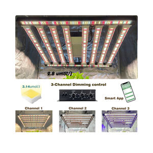 Luz de cultivo LED de 3 canales con programa inteligente de 600W y 680W con LM301H EVO PPFD equilibrado 8 + 2 bar Luz LED de cultivo de espectro completo - Product Image 1