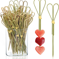 Eco Bamboo Classic Hartvormige Cocktailprikkers voor Bar & Feestgebruik