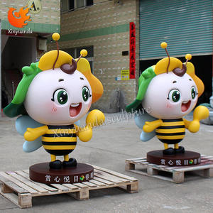 Escultura de Abeja de Fibra de Vidrio y Resina, Linda y Realista, Pintada a Mano, para Jardín, Regalos para Jardín de Niños y Empresas - Product Image 2