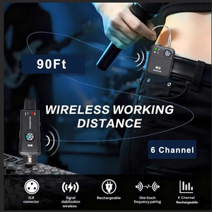 Système de monitoring intra-auriculaire sans fil léger Xvivee U4, technologie Dante, faible latence, fréquence réglable, écouteurs pour groupe, scène - Product Image 2