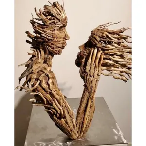 Hand made wood crafts wholesale driftwood office ornaments decor for sale