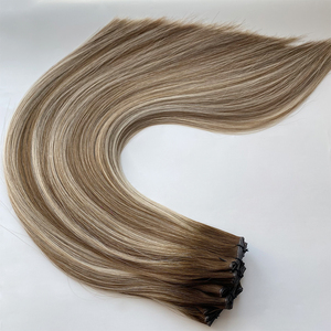 Extensiones de Cabello Remy 100% <span class=keywords><strong>Humano</strong></span> Premium, Profesionales de Salón, Alineadas con la Cutícula y Sin Enredos, Trama Balayage de Hilo Único - Product Image 6
