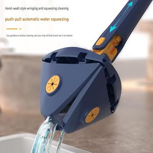 Mopa Triangular de Limpieza con Sistema de Autoescurrido y Rotación de 360°, Mopa Plana con Paño de Microfibra para Limpieza de Pisos - Product Image 2