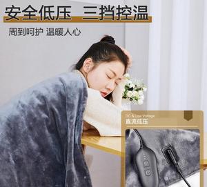 Cross Border Low Voltage <b>Electric</b> <b>Blanket</b> Single Cover Leg Office Shawl Plate 110V <b>12V</b> Van Carrying 24V Charging Dormitory - Product Image 2