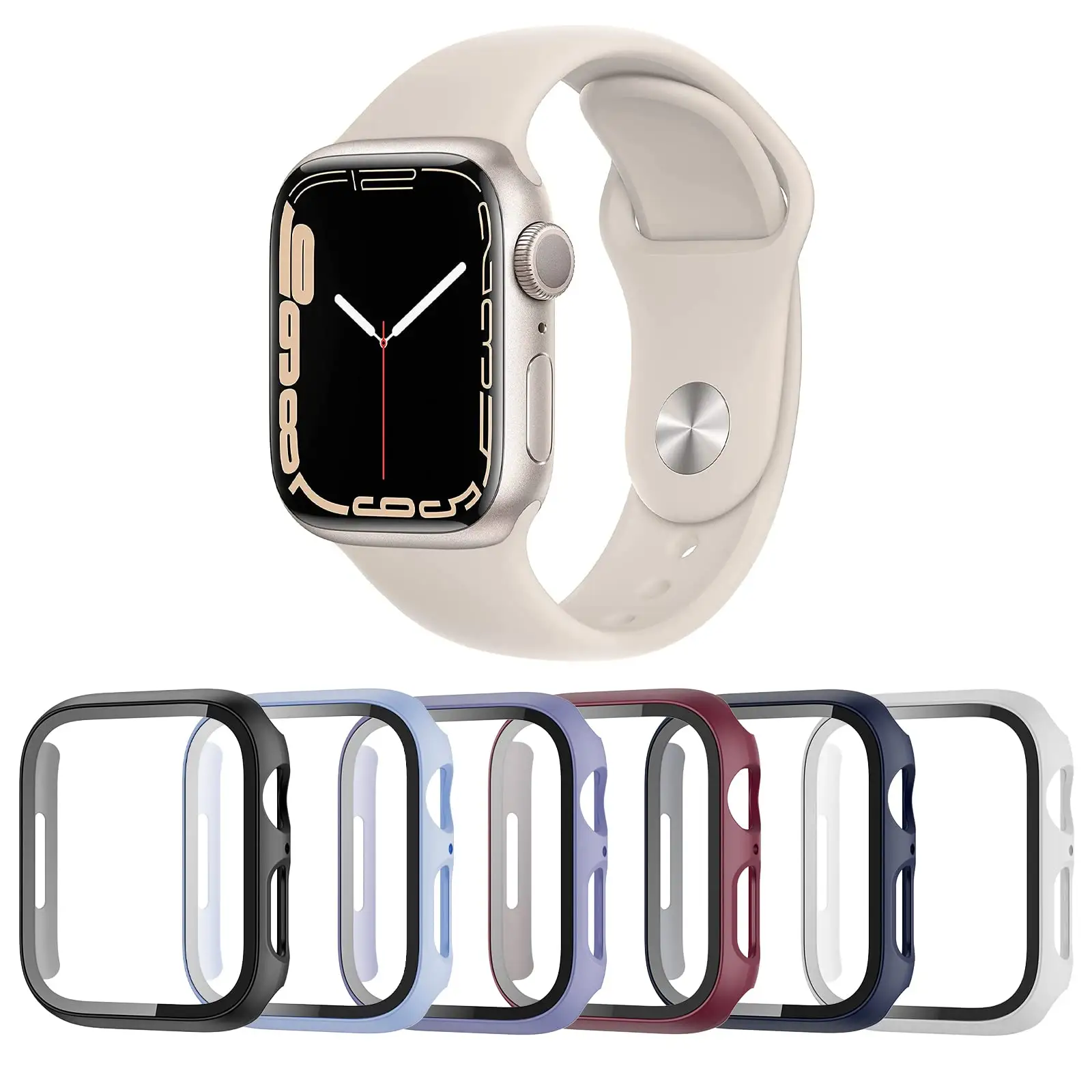 Hot Sale 3D Tempered Glass Clear Film Screen Protector For Apple Watch Smart Smartwatch Series 7 Se 6 5 4 38mm 42mm 44mm 45mm