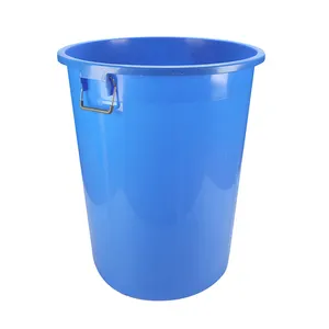380L pegangan besi ember penyimpanan air ember bulat plastik untuk penyimpanan jus buah