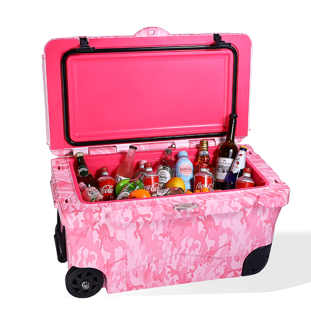 Stock Outdoor Ice Box Custom Logo Hiking Fishing Camping Hard Cooler Beer Ice Cooler Box Hard Cooler Box