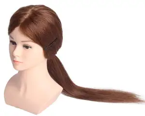 Hairdressers के लिए सिर गुड़िया लंबी मानव बाल पुतला सिर hairstyles महिला पुतला हज्जाम की दुकान स्टाइलिंग प्रशिक्षण सिर