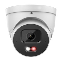 Caméra IP PoE OEM 4MP intérieure/extérieure, caméra tourelle intelligente à double éclairage 4MP, détection humaine/véhicule, entièrement métallique, micro intégré