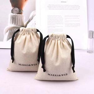 Luxury Organic Cotton Drawstring <b>Bag</b> Custom Logo Printed Eco-friendly Natural Recycled <b>Dust</b> Soap Jewelry Gift Shopping <b>Bags</b> - Product Image 6