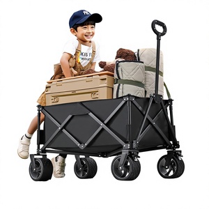 Chariot de camping pliable inclinable pour enfants, chariot utilitaire compact et robuste pour l'extérieur et la plage avec conception allongée - Product Image 2
