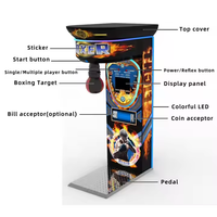 Machine de jeu d'arcade de boxe électronique à monnayeur pour jeux de rue, avec support anglais, durable et facile à utiliser