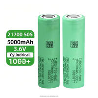 Baterai Silinder Samsung 21700 50S 5000mAh 3.6V 45A Asli Kelas A untuk Pembuatan Baterai Ebike, Skuter, dan Robot