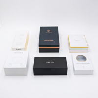 Boîte Cadeau de Luxe Noire Haut de Gamme pour Parfum, Logo Doré Rose, Emballage Cosmétique Rigide Personnalisé, Lamination Mate, Vente en Gros Vide