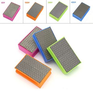 PEXMIENTAS Tampons de ponçage diamantés Tampon de polissage à la main électrolytique Support en mousse Éponge de ponçage pour verre granit marbre - Product Image 2