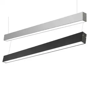 Hete Verkoop Drie Kleurtemperatuur Aluminium Kroonluchters Hangende Plafondlijn Koppelbare Lamp Kantoor Hotel Opknoping Led Lineair Licht