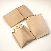 Sacs carrés en papier kraft résistants à la graisse, personnalisés OEM, à ouverture supérieure, pour emballage alimentaire, idéaux pour les plats à emporter et les snacks de rue