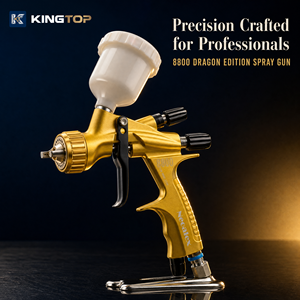Pistola de Pulverización HVLP KINGTOP Neoalex 8800, Operada por Aire, con Boquilla de 1.3 mm, Vaso de 600 ml, Herramienta de Pintura Neumática para Reparación de Automóviles y Trabajos Manuales - Product Image 5