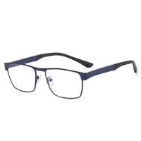 MS 91307 2024 nuevos hombres TR90 + Metal clásico cuadrado óptico Anti-Luz Azul Marco de anteojos diseño de moda