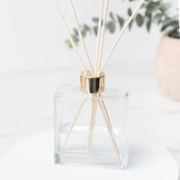 Bouteilles de diffuseur de roseaux en verre carré personnalisées 200 ml/150 ml/100 ml/50 ml avec boîte