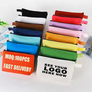 Customized Makeup <b>Bag</b> Canvas Cute Unicorn <b>School</b> <b>Bag</b> With Pencil Case for <b>Girls</b> Zipper Pencil <b>Bag</b> Custom Logo - Product Image 1