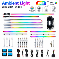 Kit d'éclairage LED intérieur RGB, lampe d'ambiance dynamique, contrôle par application, accessoires de rénovation pour Audi A4L B9 A3 Q5 A6