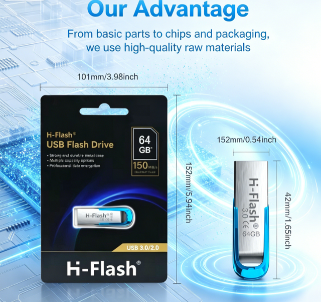 Ready Stock New Portable USB 2.0/3.0 Metal Flash Drive 4GB-128GB Personalized OEM Logo