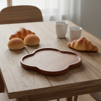 Neuheit Japanischer Minimalistischer Stil Ebenholz Bonboniere Kleine Desktop-Organizer Snackbehälter für Teetisch-Dekoration