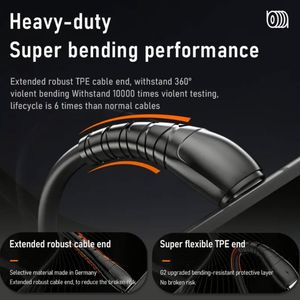 Wire Charging <b>Type</b> <b>C</b> Charging <b>Cable</b> USB <b>C</b> V8 3A Fast Charging <b>Cable</b> - Product Image 4