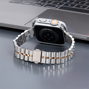 Correa <span class=keywords><strong>de</strong></span> Acero Inoxidable Delgada para Reloj <span class=keywords><strong>Apple</strong></span>, Correa <span class=keywords><strong>de</strong></span> Metal para Reloj <span class=keywords><strong>de</strong></span> 46 mm, 45 mm, 44 mm, 49 mm, 40 mm, 41 mm - Product Image 4