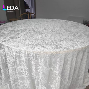 LEDA Hot Selling Wedding <b>Table</b> Decoration Diamond Velvet <b>Table</b> <b>Cloth</b> Fabric Cover for Wedding Party Banquet Decor - Product Image 3