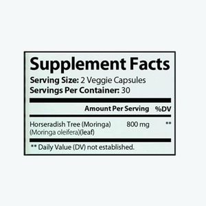 Cápsulas de Proteína Vegetal Natural de Hoja de Moringa de Marca Privada OEM para Adultos |   Beneficios Antioxidantes Vegetarianos, Energía, 60 Unidades, 2 por Día - Product Image 2