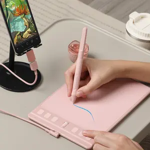 Huion Inspiroy 2 tablet gambar ukuran kecil, tablet gambar untuk desain animasi bebas baterai pena seni digital