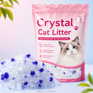 Litière pour chat en cristal à faible teneur en poussière, gel de silice, directement de l'usine, OEM ODM, échantillon gratuit - Product Image 1