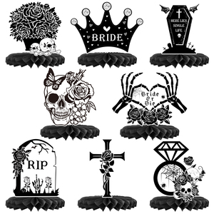 زينة طاولة حفلات العزوبية على الطراز القوطي، ديكورات حفلات العزوبية على شكل خلية النحل، زينة طاولة حفلات العزوبية القوطية - Product Image 1