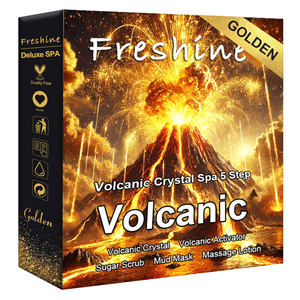 Golden Bubble <span class=keywords><strong>Foot</strong></span> Spa Kit Laranja Sugar Scrub Set Descartável Luxo Combo 10 em 1 Pés Spa Volcano Surge Pedicure Kit Fornecedor - Product Image 1