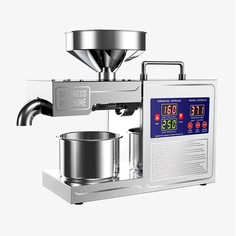 Oil Extractor Commercial Peanut Sesame Oil Press Stainless Steel Oil Press Small Business Machine