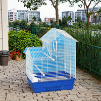 Cage à oiseaux écologique en gros, construction en fil de fer, design pliable, motif animalier, boîte d'élevage pour perroquets