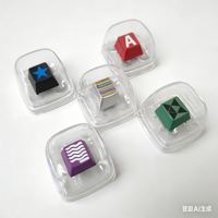 Custom Electroplated Square Metal Keycap for Mechanical Keyboard Accessories UV Printed OEM Design