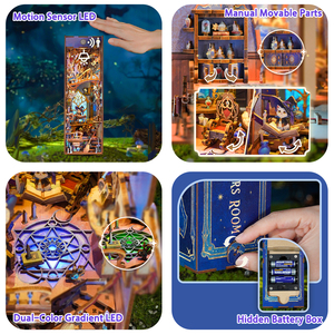 Puzzle 3D in Legno Fai-da-Te a 5 <span class=keywords><strong>Stelle</strong></span> con LED a Rilevamento Automatico, Ecologico e Tagliato al Laser, per Decorazioni Casa e Regali - Product Image 3