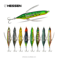 Leurre Hessen 6,5g 80mm en forme de libellule pour la pêche en bateau en mer de bar, brochet, marlin – Leurre de surface Whopper Plopper