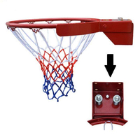 Panier de basket mural pour adultes et enfants, idéal pour faire des dunk, panier standard pour le tir en intérieur et en extérieur