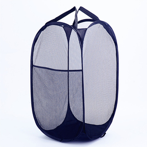 Foldable Storage Bag Coarse Mesh Laundry Basket Laundry Basket Storage Basket With Handle
